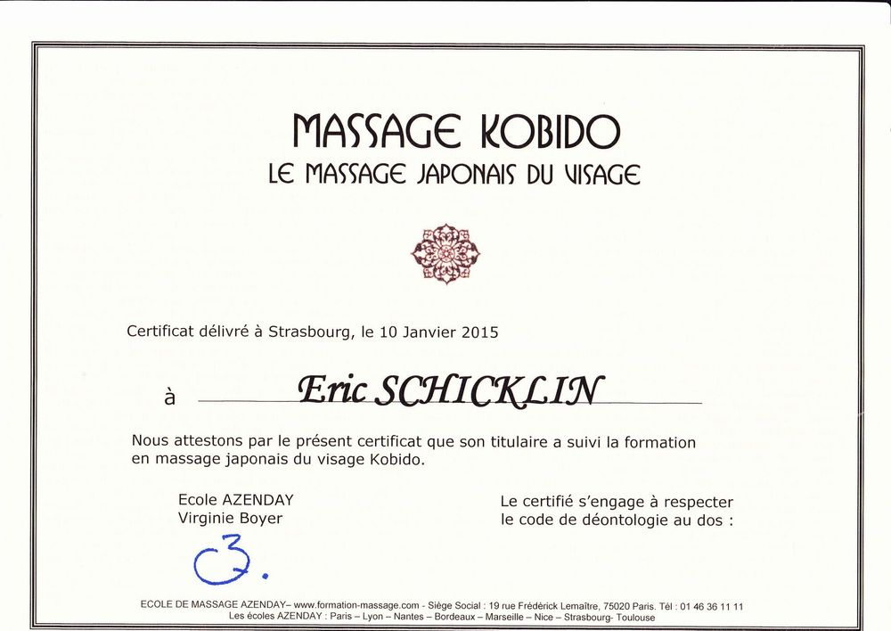 Certificat Kobido